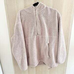 Girlfriend Collective Cream Hooded Fleece Sweater